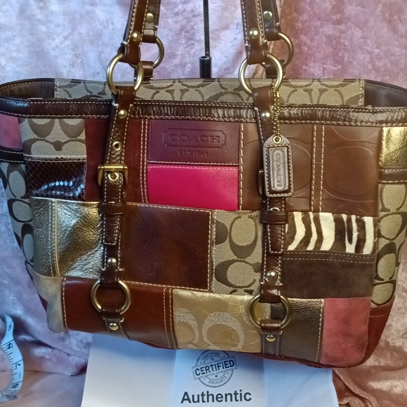 Coach Handbags - EUC COACH PATCHWORK TOTE BAG F0771 F10437